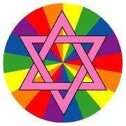 Star of David - Pink - JEWISH GAY PRIDE BUMPER STICKER