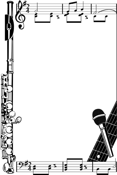 Free Stock Photos | Illustration Of A Music Frame Border | # 8948 ...