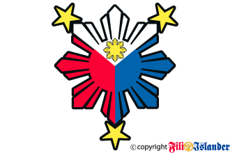Filipino Sun&Stars Flag ColorWay Sticker