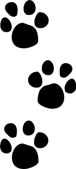 Paw print tracks clipart