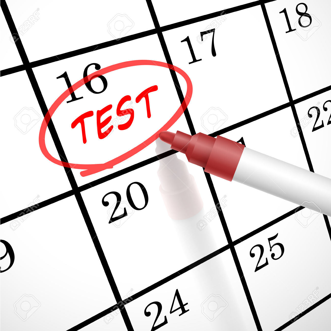 Free clipart calendar test