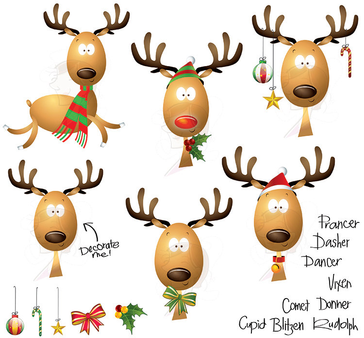 Free christmas reindeer clipart