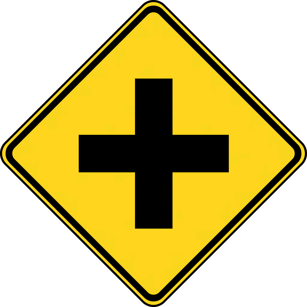 Cross Road Sign Clipart