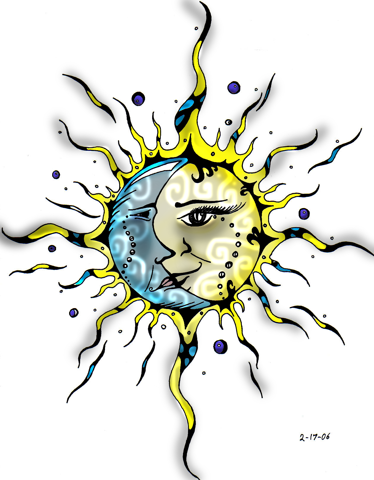 Moon And Sun Design - ClipArt Best