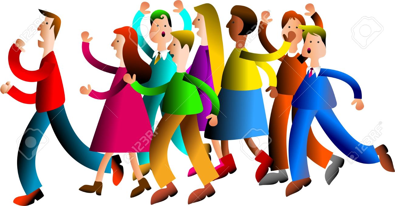 Angry villagers clipart