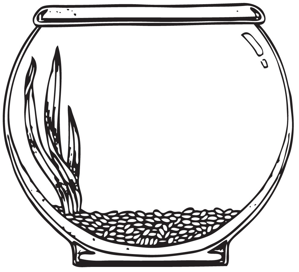 Empty fish tank clipart