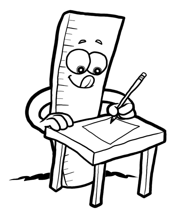 Student Writing Black And White Clipart