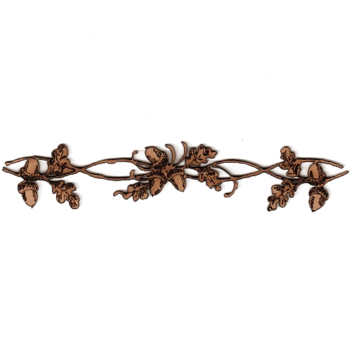 Oak Leaves and Acorns Border Wood Shape for altered art and craft