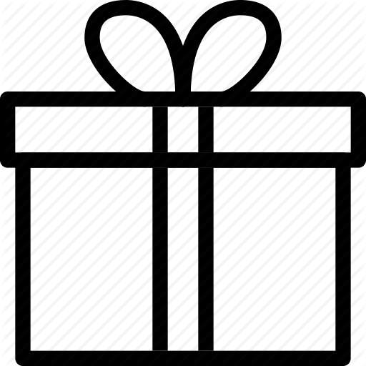 Christmas gift outline clipart