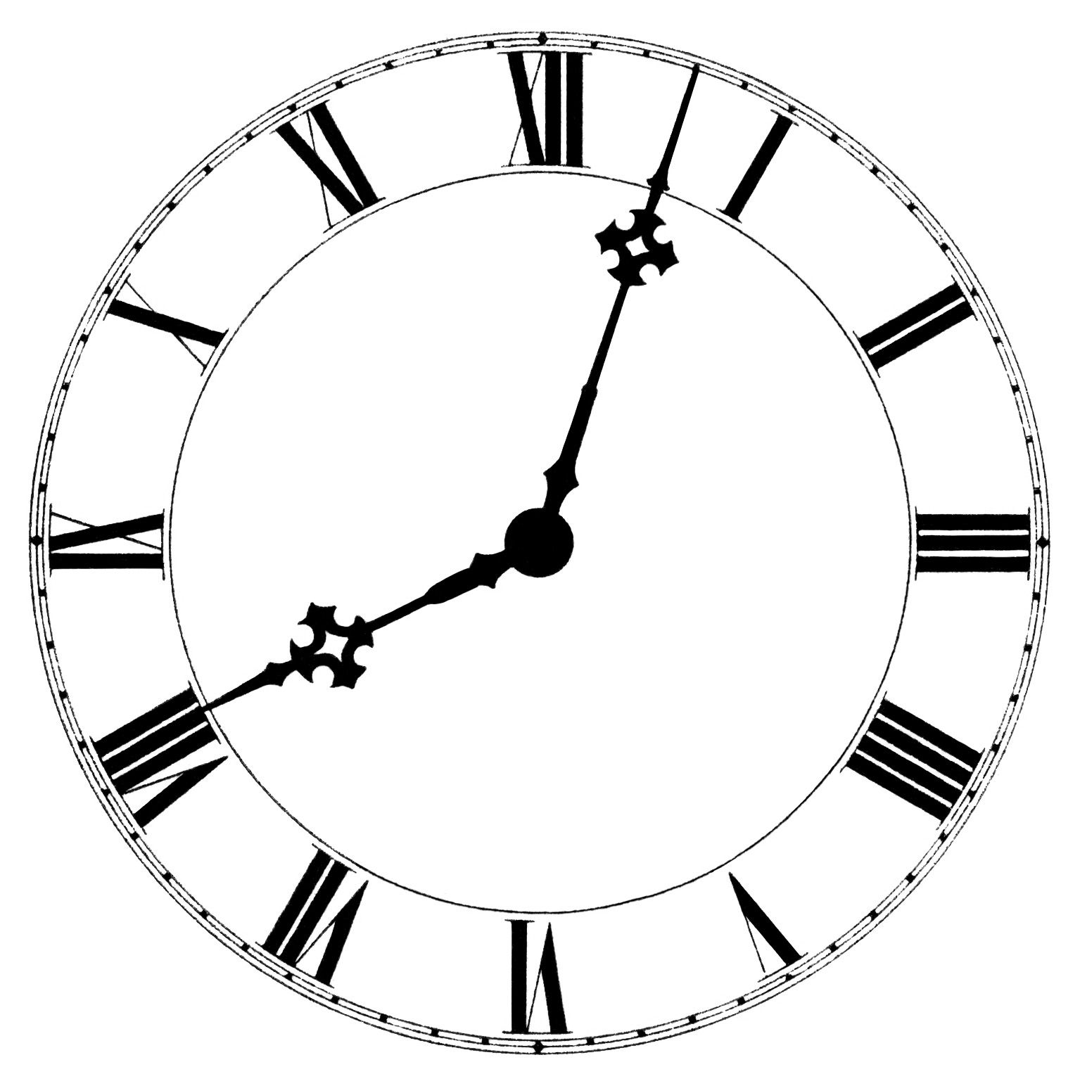 Old Clock Face And Hands Isolated On White Stock Photo 20943184 ...