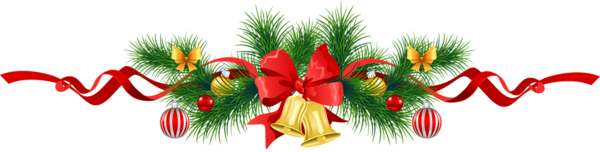 Bells Garland Christmas Lights Border Clipart