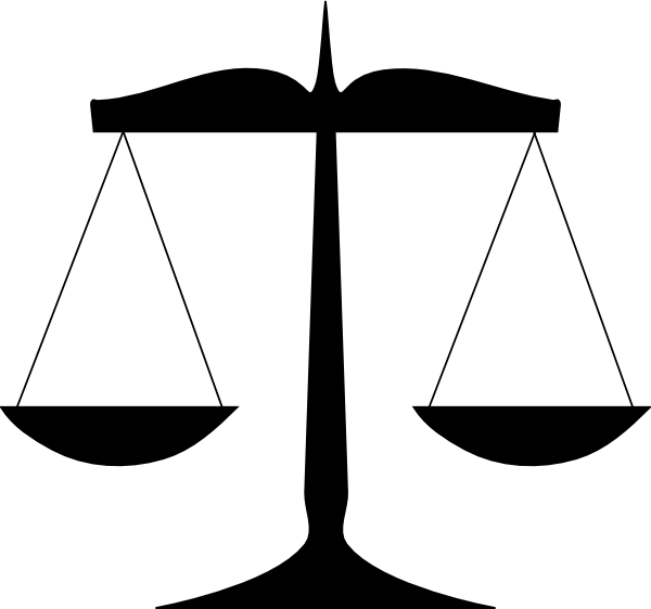 Lawyer scales of justice clip art