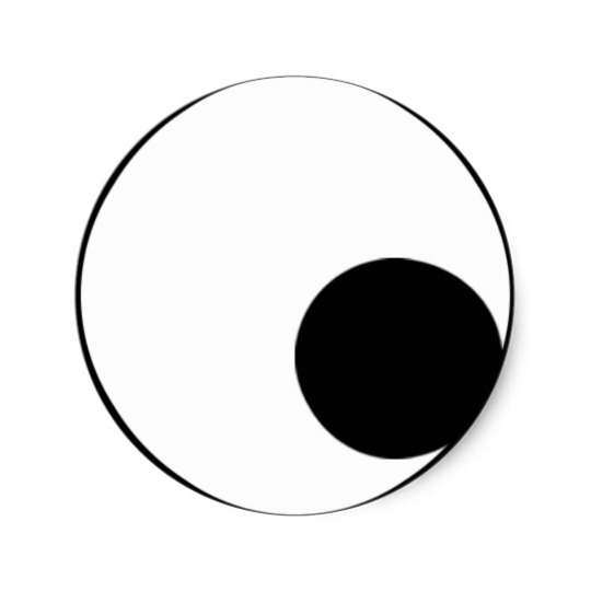 Eyes Looking Down Right Classic Round Sticker | Zazzle