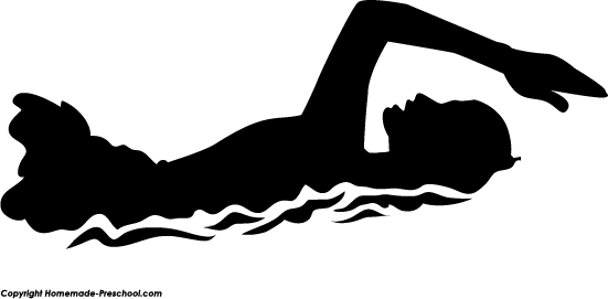 Swimmer Silhouette Clipart