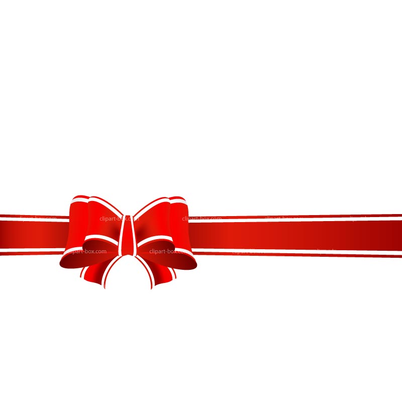 Free red ribbon border clip art