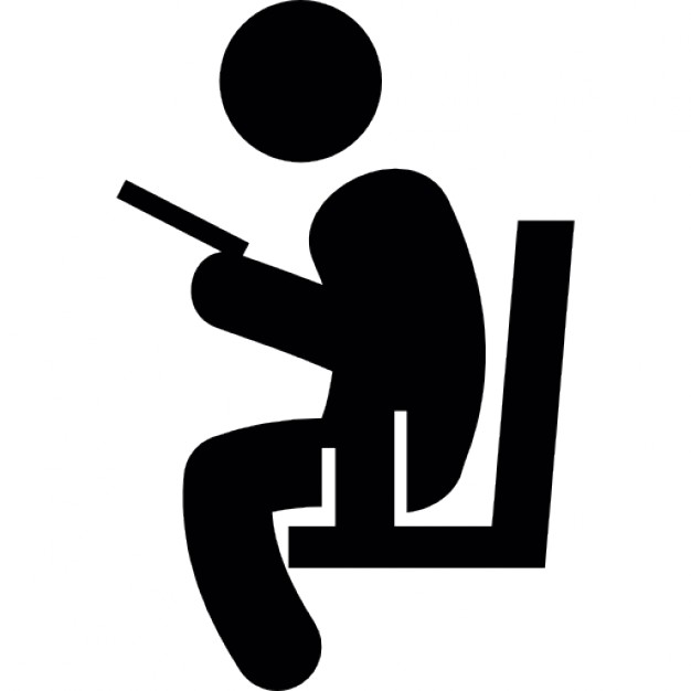 Sitting man from side view Icons | Free Download