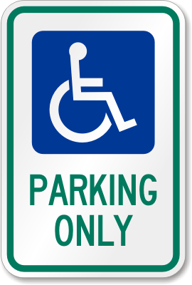 Clipart handicapped parking sign