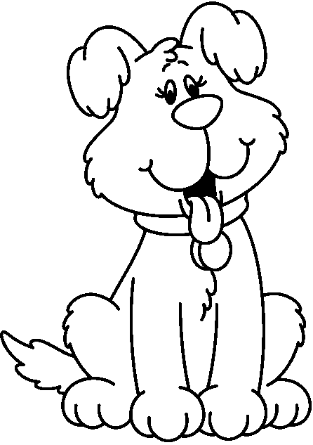 Dog black and white clip art