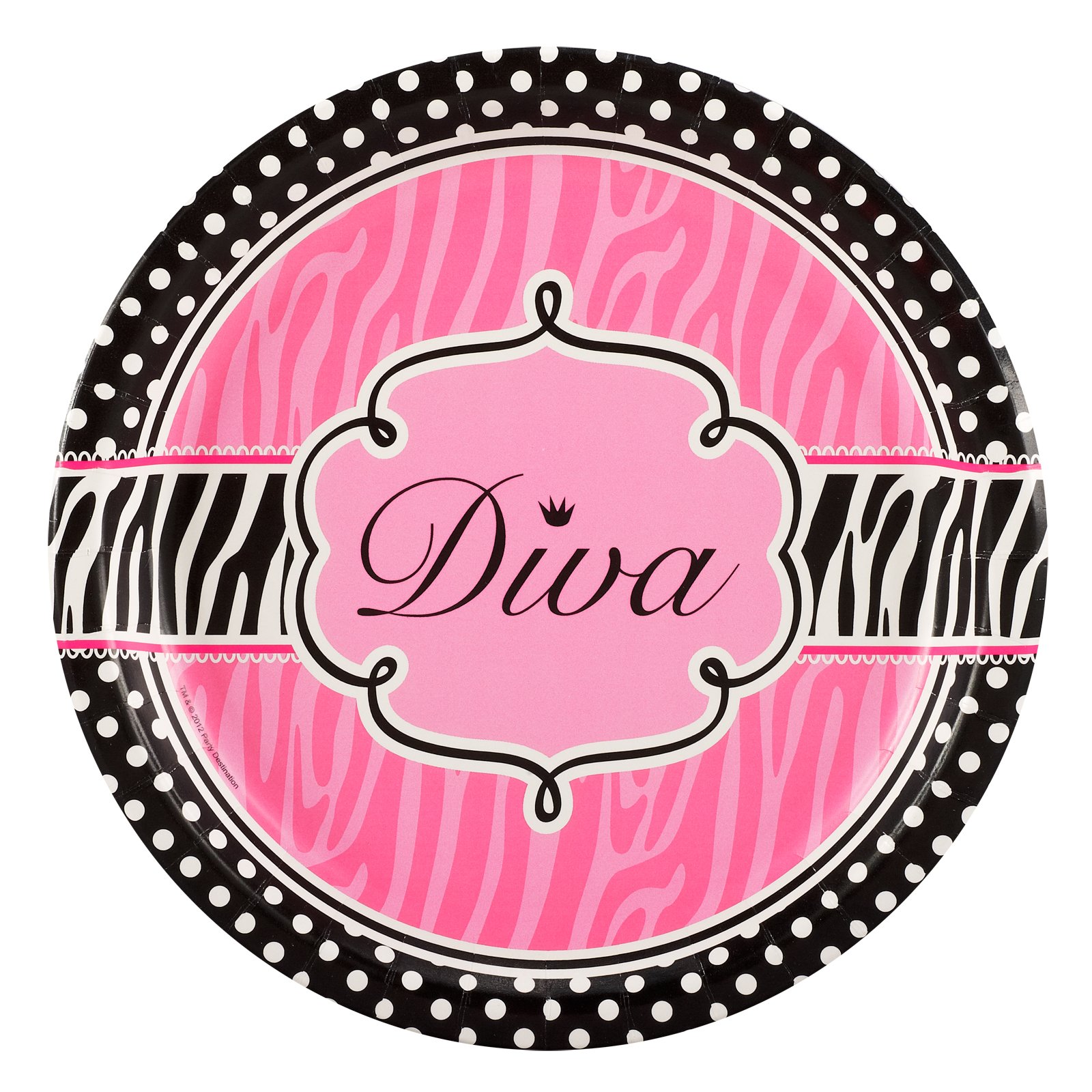 Diva Zebra Print Dinner Plates | BirthdayExpress.com