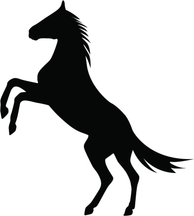 Rearing Horse Silhouette Clip Art, Vector Images &amp; Illustrations ...