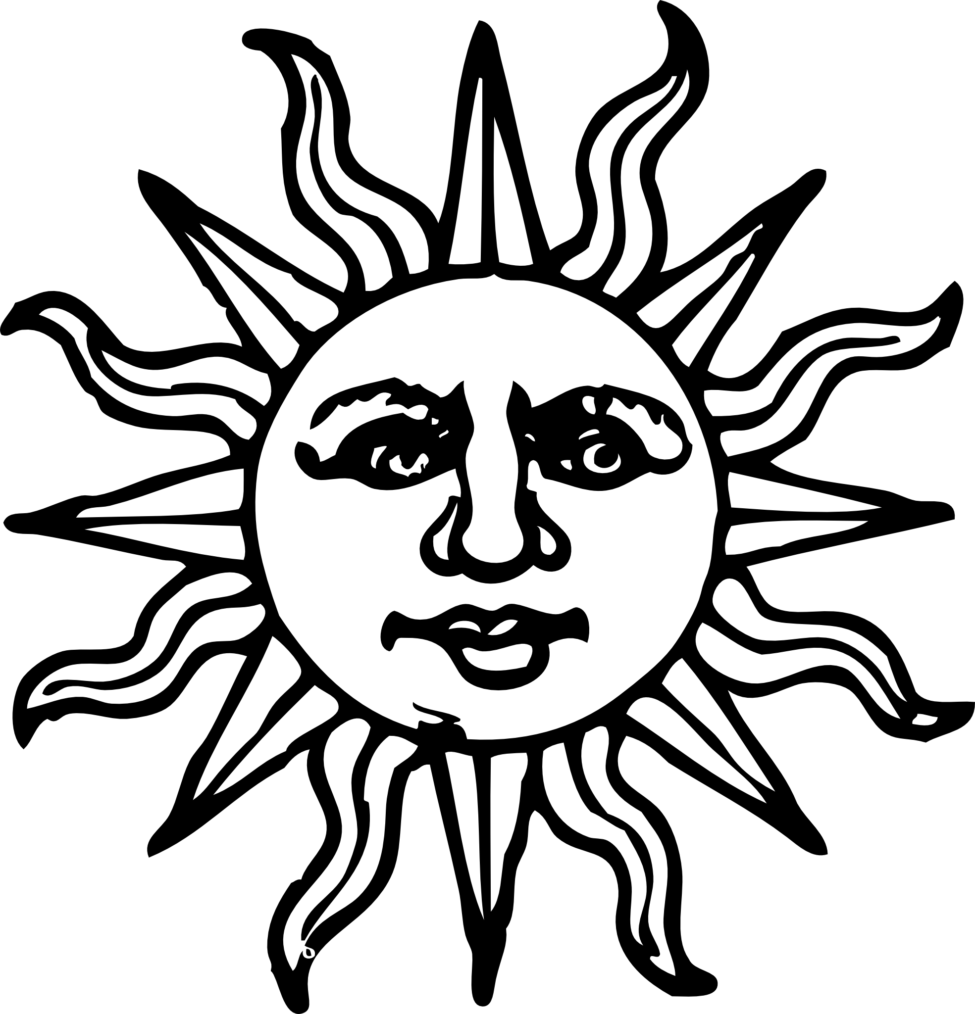 Sun Line Drawing