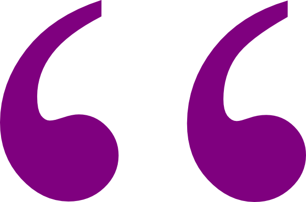 Purple Quotation Mark Clip Art - vector clip art ...