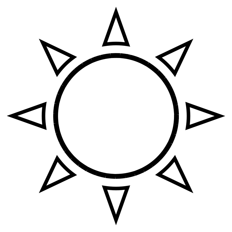 Sun outline Free Vector