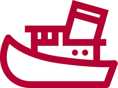 Stock Illustration - A picture of a tug boat