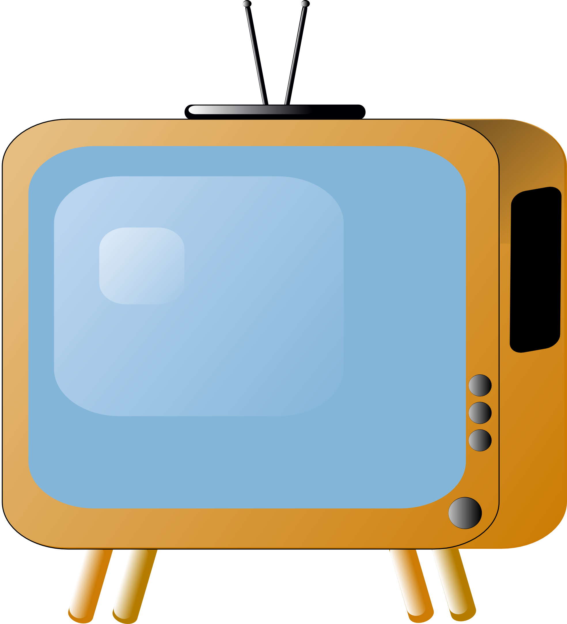 old styled tv set SVG