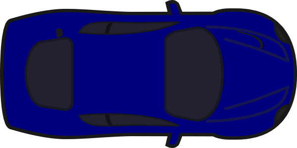 Red Car - Top View Clip Art - vector clip art online ...