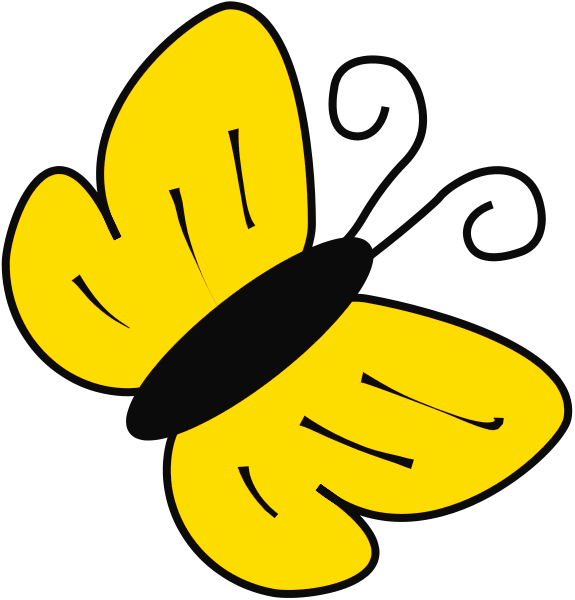 Butterfly clipart yellow