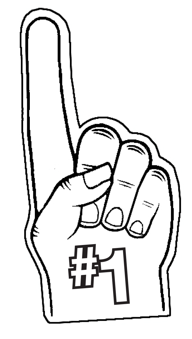 Foam finger clip art