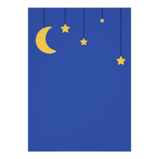 Moon And Stars Baby Invitations &amp; Announcements | Zazzle Canada