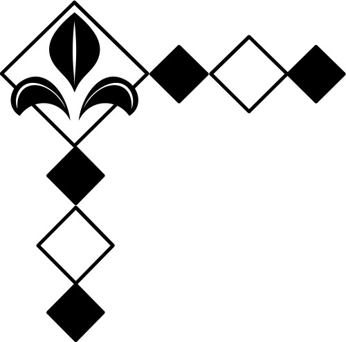 Fleur de lis corner; Borders