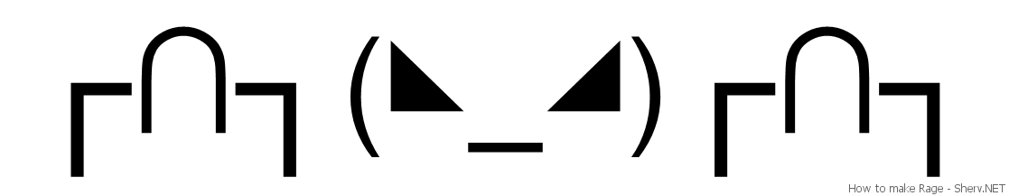 How to make Rage text emoticon | Free text and ASCII emoticons