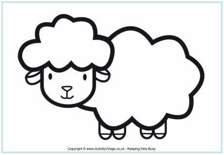 Sheep Colouring Pages