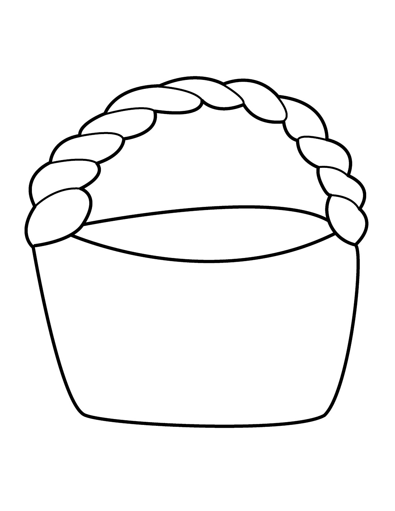 Basket Black And White Clipart