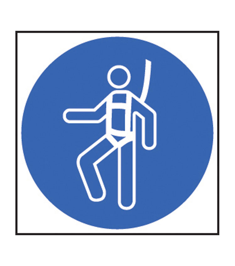 Safety Harness Symbol Sign | PPE Signs | Safety Signs |
