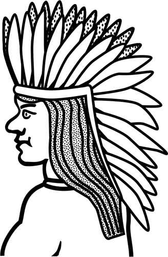 Indian man line art vector clip art | Public domain vectors