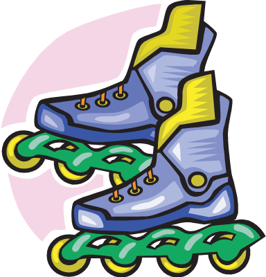 80s Roller Skates Clipart