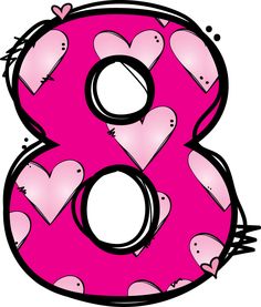 Number 8 clipart snow