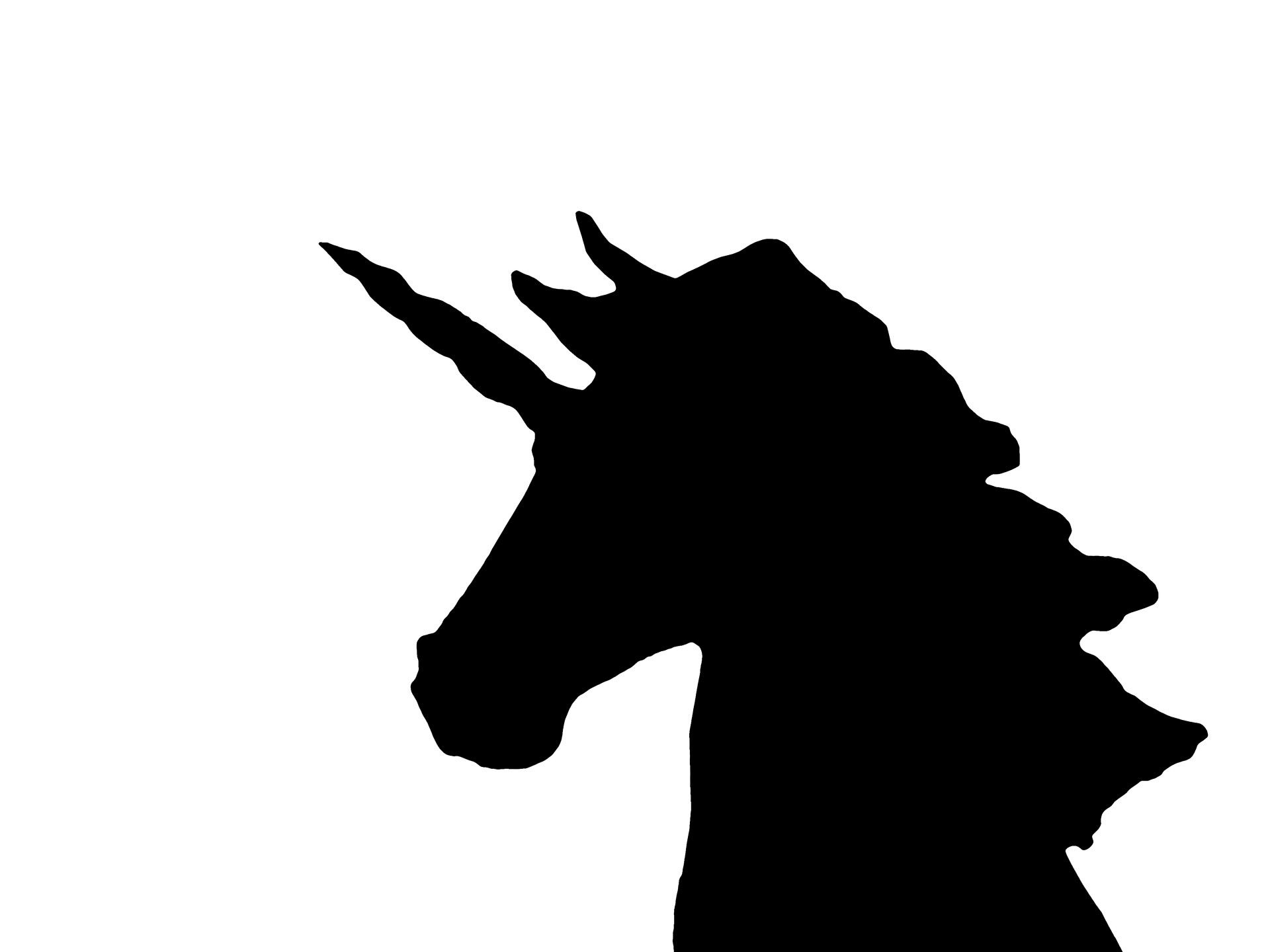 Unicorn Head Silhouette Free Stock Photo - Public Domain Pictures