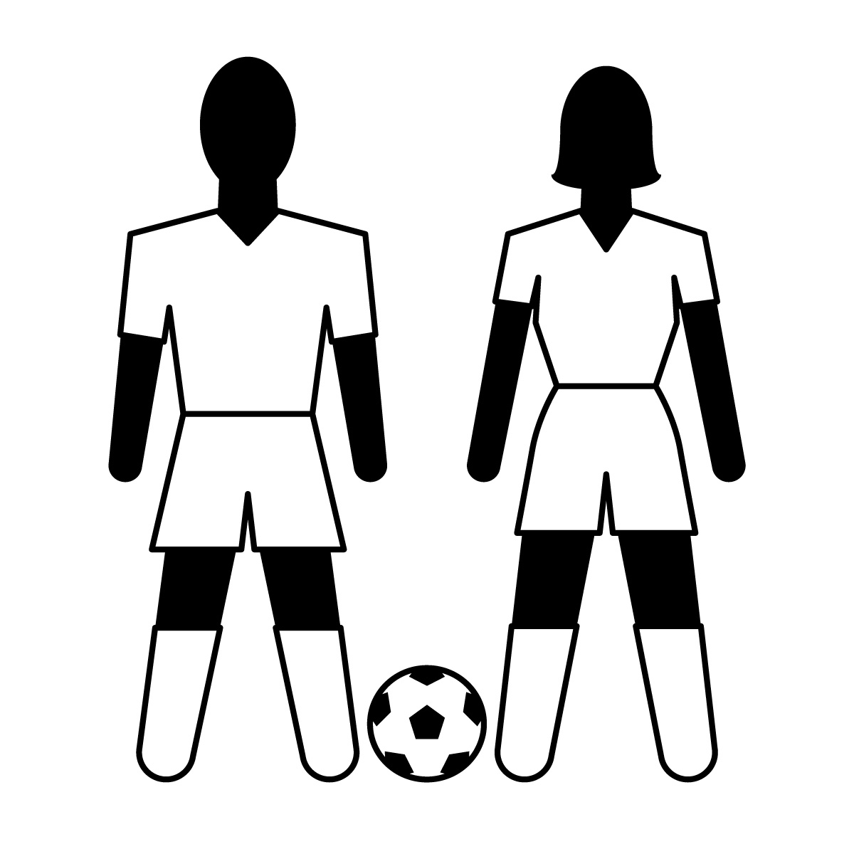 Soccer Clip Art Black And White - Free Clipart Images