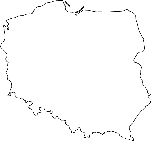 Poland outline map