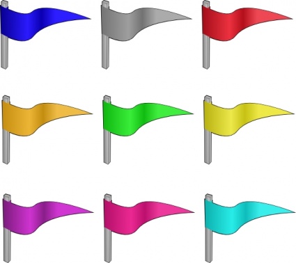 Download Colored Flags clip art Vector Free