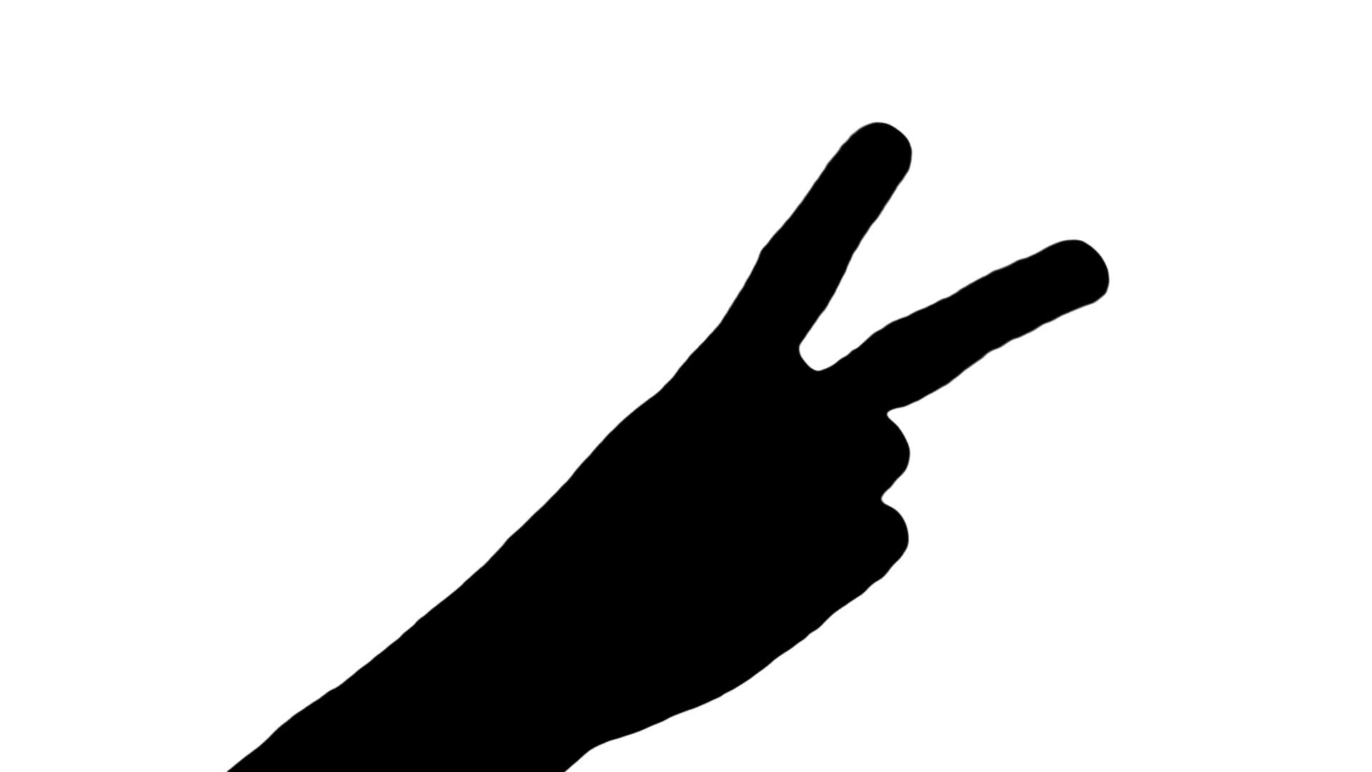 Peace Sign Made By Hand Silhouette Stock Video 24565794 | HD Stock ...
