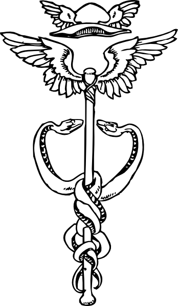 Caduceus clip art Free Vector