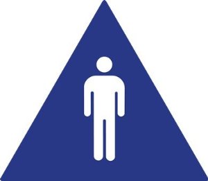 ADA Compliant Mens Restroom Door Signs with Male Symbol - 12x12 ...