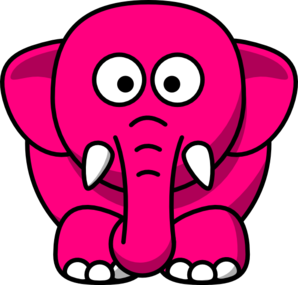 Pink Elephant clip art - vector clip art online, royalty free ...