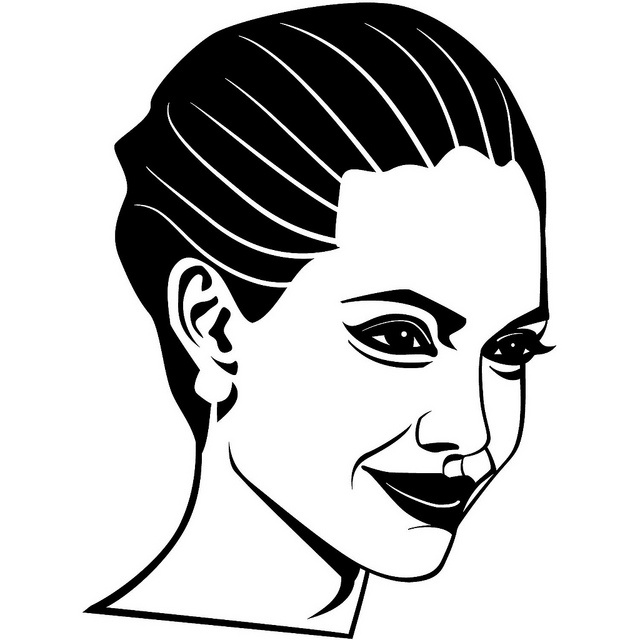 Angelina Jolie Vector Image by Vectorportal, ... | Celebrity Vector I…